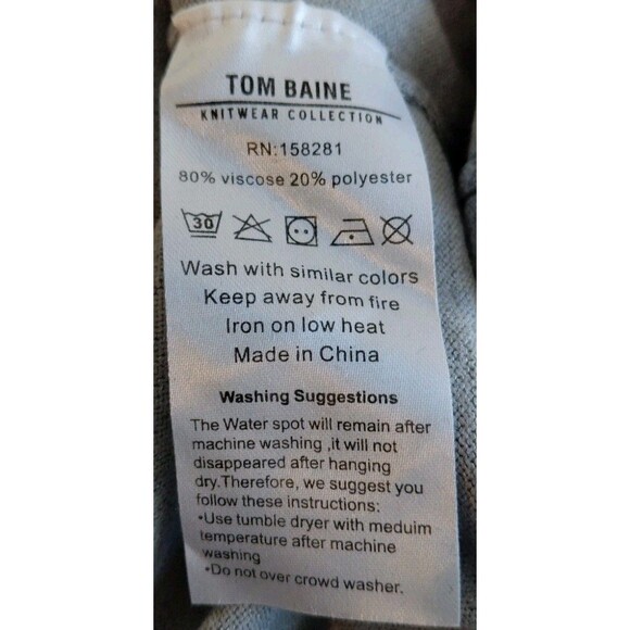 Tom Baine Knitwear Collection Gray Soft 1/4 Zip Mock Neck Pullover Sweater Sz 2X - Picture 6 of 6